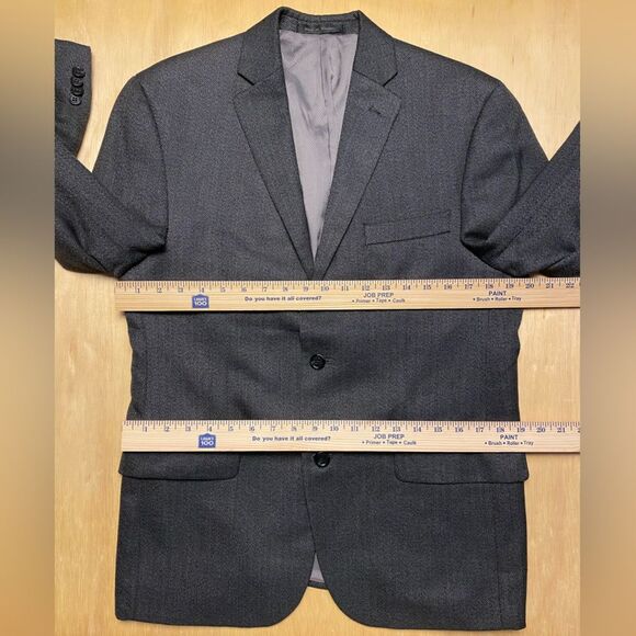 Michael Kors Gray Herringbone Suit Jacket Blazer Sport Coat - Picture 3 of 13